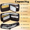 Admetus Wallet for Men Zipper Leather Wallet for Men Bifold RFID Blocking Card Holder black10 view 4