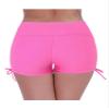 Alvivi Women's Swimwear Beach Boyshorts Adjustable Ties Lace-up Ruffled Bottoms Yoga Pants Hot Pink Medium view 2