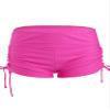 Alvivi Women's Swimwear Beach Boyshorts Adjustable Ties Lace-up Ruffled Bottoms Yoga Pants Hot Pink Medium view 3