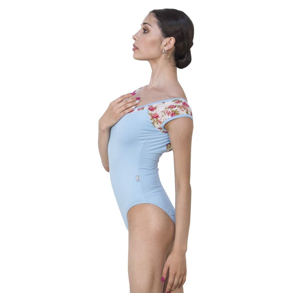 Baiwu Dance 117142209 Nice Half Sleeve Lace Elegant Ballet Leotards (Ice Blue, L)