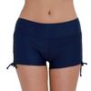 Alvivi Women's Swimwear Beach Boyshorts Adjustable Ties Lace-up Ruffled Bottoms Yoga Pants Navy Large view 1