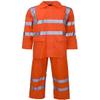 MA ONLINE Adults Hi Vis Collared Neck PVC Rainsuit Womens Reflective Front Zip up Rain Wear Dress Orang Medium view 1