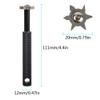 DUOSHIDA Groove Sharpener with 6 Heads - Golf Club Groove Sharpener Re-Grooving Tool and Cleaner for All Irons Pitching Sand Lob Gap and Approach Wedges and Utility Clubs (2 Black) view 3