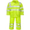 MA ONLINE Adults Hi Vis Collared Neck PVC Rainsuit Womens Reflective Front Zip up Rain Wear Dress Yelow 4X Large view 1