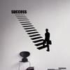 Success Motivational Career Ladder Wall Decal Vinyl Sticker Stairs Wall Art 2(nwg) view 1