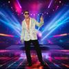 Rubies Men's Disco Sequin Blazer, Silver, Standard view 2