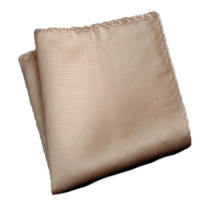 Flairs New York Gentleman's Essentials Weekend Casual Pocket Square Handkerchief (Champagne Gold [Glitter Dots])