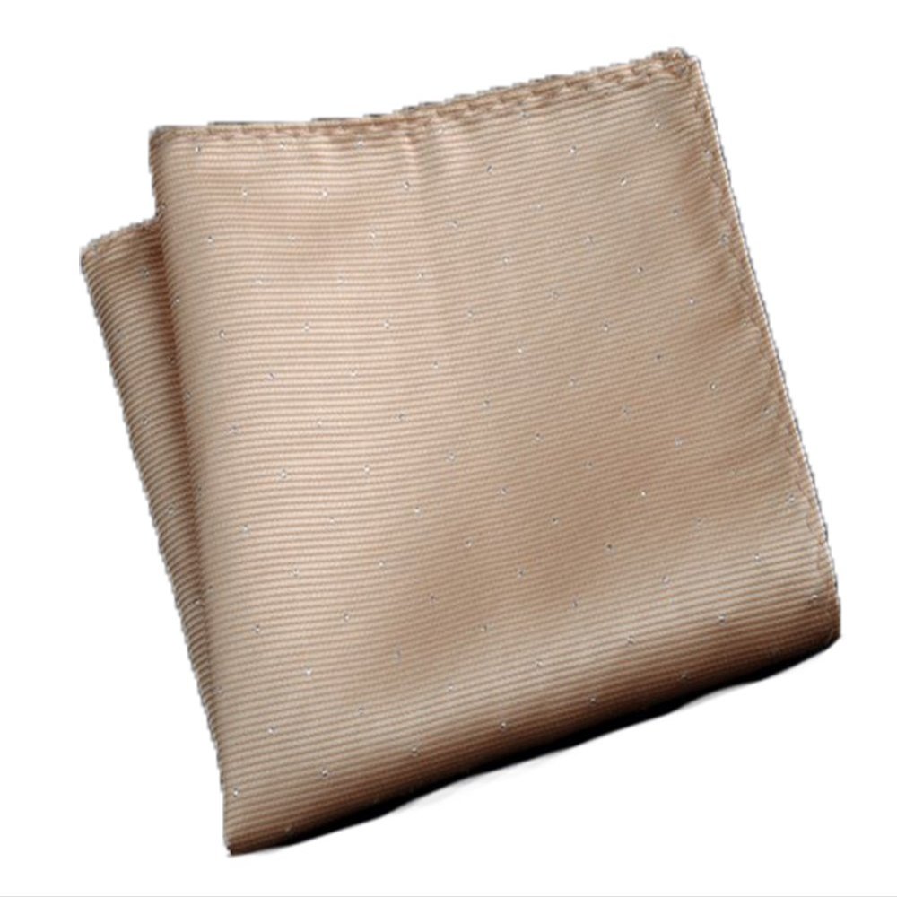 Flairs New York Gentleman's Essentials Weekend Casual Pocket Square Handkerchief (Champagne Gold [Glitter Dots])