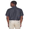 Harriton Men's Key West Short-Sleeve Performance Staff Shirt 2XL DARK CHARCOAL view 2
