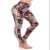 ALWAYS Women's High Waist Yoga Leggings - Tie Dye Striped Premium Soft Stretch Workout Pants Brown Purple 1915 One Size view 1