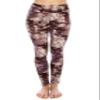 ALWAYS Women's High Waist Yoga Leggings - Tie Dye Striped Premium Soft Stretch Workout Pants Brown Purple 1915 One Size view 3