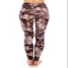 ALWAYS Women's High Waist Yoga Leggings - Tie Dye Striped Premium Soft Stretch Workout Pants Brown Purple 1915 One Size view 4