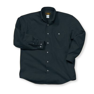 TRENDWAVE SPORTSWEAR Long Sleeve Heavy Weight Denim Shirt (XX Large, Black)