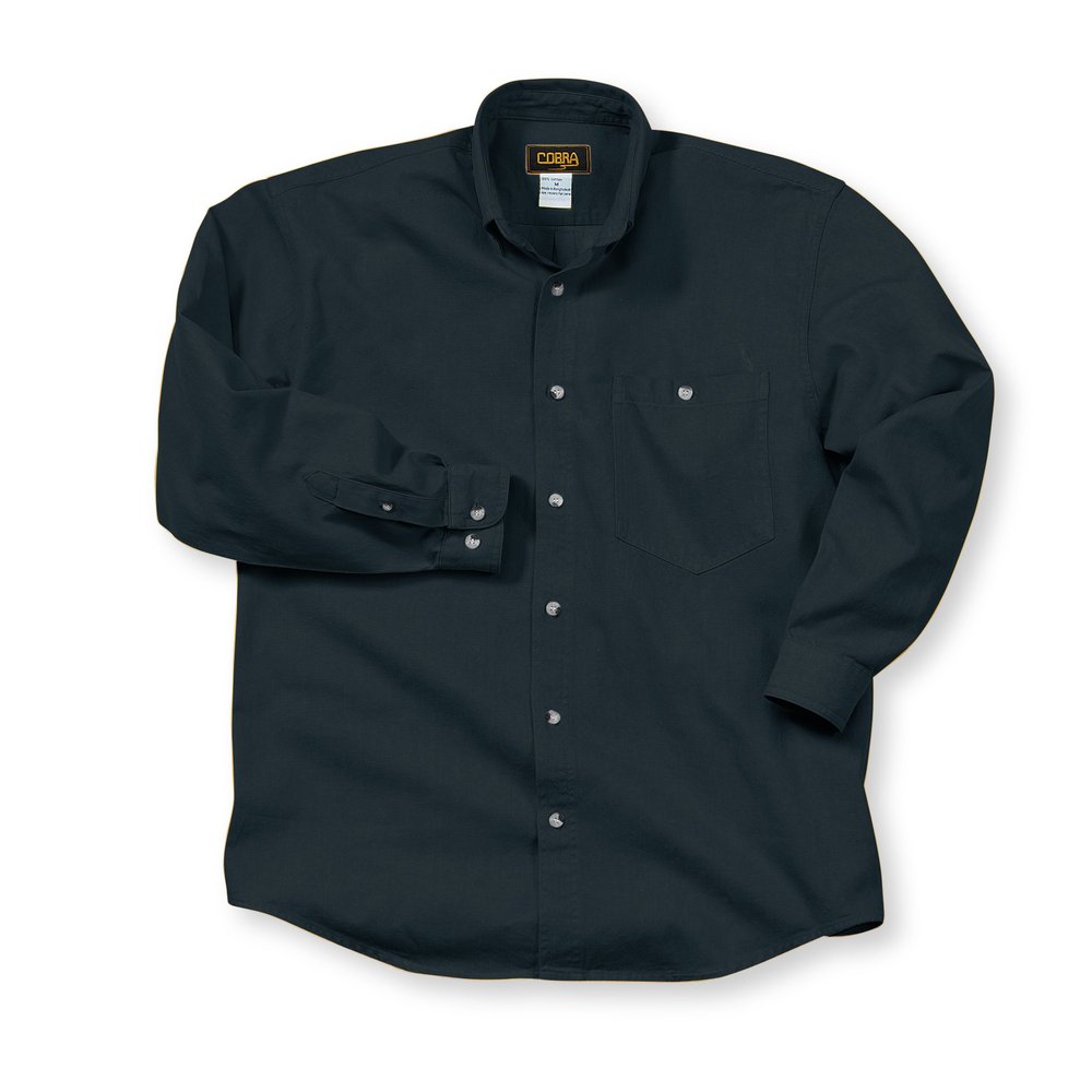 TRENDWAVE SPORTSWEAR Long Sleeve Heavy Weight Denim Shirt (XX Large, Black)