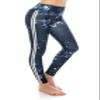 ALWAYS Women's High Waist Yoga Leggings - Tie Dye Striped Premium Soft Stretch Workout Pants Navy White 1916 One Size view 1