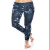 ALWAYS Women's High Waist Yoga Leggings - Tie Dye Striped Premium Soft Stretch Workout Pants Navy White 1916 One Size view 3