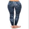 ALWAYS Women's High Waist Yoga Leggings - Tie Dye Striped Premium Soft Stretch Workout Pants Navy White 1916 One Size view 4