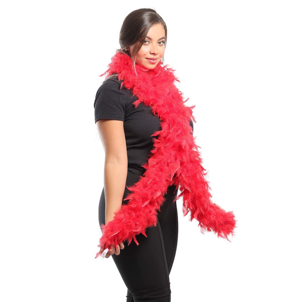 ZUCKER Feather Chandelle Boa - (72 Inch) Heavy Feather Boas for Adults - Roaring 20's Costume, Mardi Gras Party Boa