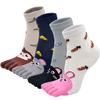 Artfasion Kids Toe Socks Toddler Cute Cotton Cartoon Animal Dog Cat Ankle Five Finger Socks for Girls and Boys view 1