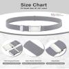 AWAYTR Toddler boy/Girls Kids buckle belt - Adjustable Elastic Child Silver buckle belts, 3 Pieces (Dark gray/Navy blue/black) view 3