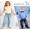 AWAYTR Toddler boy/Girls Kids buckle belt - Adjustable Elastic Child Silver buckle belts, 3 Pieces (Dark gray/Navy blue/black) view 4