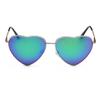 Adela Women Heart Sunglasses Eyewear Beach Viator Mirror Lens Sunglasses with Glasses Case (Green) view 3