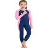 Girls Sun Suit Long Sleeve UV Sun Protection Swimsuit One Piece Stretch Full Coverage Wetsuit Swimwear Navy XXL view 2