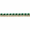 PalmBeach Goldtone Round Simulated Birthstone and Round Crystal, Tennis Bracelet (10mm), Fold Over Clasp, 7 inches Month 5 view 2