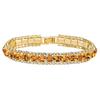 PalmBeach Goldtone Round Simulated Birthstone and Round Crystal, Tennis Bracelet (10mm), Fold Over Clasp, 7 inches Month 11 view 1