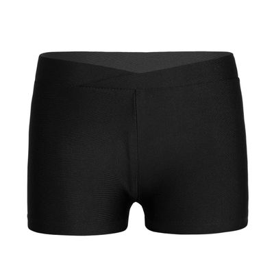 YiZYiF Kids Girls' Classics Boy Cut Soft Low Rise Gym Dance Sport Shorts Activewear Short V-Front Polyester Black 3