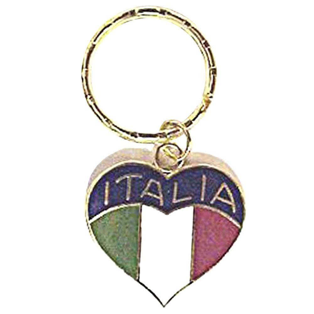 Express Design Group Italia Heart Flag Key Chain