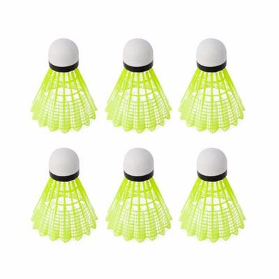 Bluelans Badminton Shuttlecocks, 6Pcs Nylon Yellow Shuttlecocks Indoor Outdoor Sports Exercise Badminton Balls with Great Durability