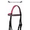 SIE EQUESTRIAN Two Row Matching Pink Crystal and Padding Leather Horse Bridles (Havana, Full) view 3