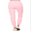 Leggings Depot Womens Relaxed fit Jogger Pants - Track Cuff Sweatpants with Pockets, Pink, X-Large view 3
