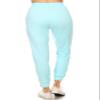 Leggings Depot Womens Relaxed fit Jogger Pants - Track Cuff Sweatpants with Pockets, Sky Blue, Large view 3