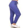 Leggings Depot Womens Relaxed fit Jogger Pants - Track Cuff Sweatpants with Pockets, Royal Blue, X-Large view 1