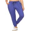 Leggings Depot Womens Relaxed fit Jogger Pants - Track Cuff Sweatpants with Pockets, Royal Blue, X-Large view 2