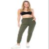 Leggings Depot Womens Relaxed fit Jogger Pants - Track Cuff Sweatpants with Pockets, Olive, Medium view 4