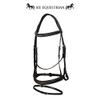 SIE EQUESTRIAN Fancy Stitching Padded Leather Horse Bridle Bridles (Brown, Pony) view 1