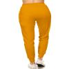 Leggings Depot Womens Relaxed fit Jogger Pants - Track Cuff Sweatpants with Pockets, Mustard, Small view 3