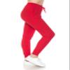 Leggings Depot Womens Relaxed fit Jogger Pants - Track Cuff Sweatpants with Pockets, Red, Small view 1