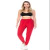 Leggings Depot Womens Relaxed fit Jogger Pants - Track Cuff Sweatpants with Pockets, Red, Small view 4