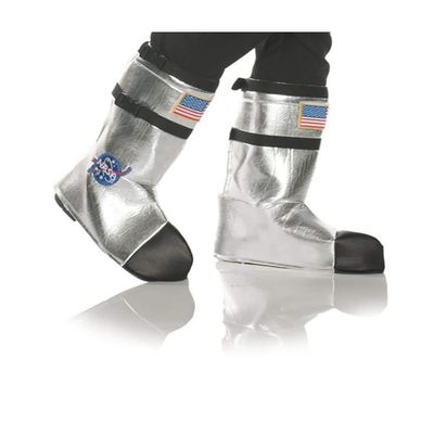 UNDERWRAPS unisex adults Astronaut Boot Top Covers - Silver Adult Sized Costumes, Silver, One Size US