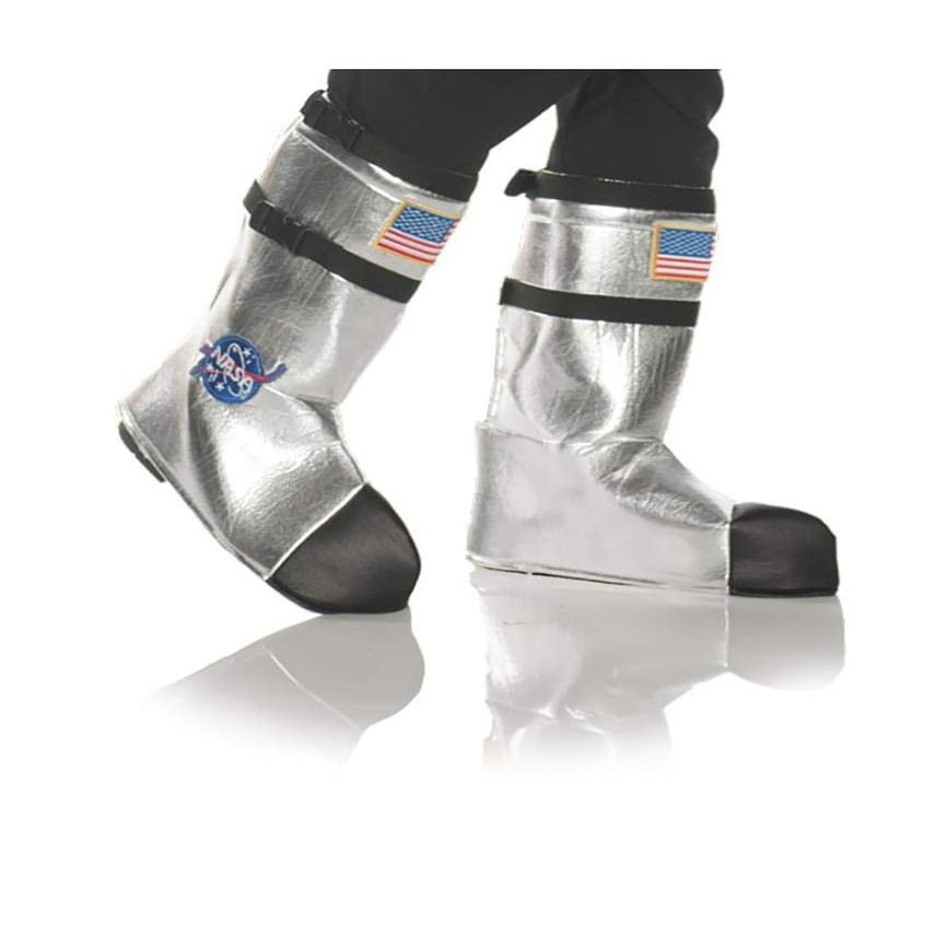 UNDERWRAPS unisex adults Astronaut Boot Top Covers - Silver Adult Sized Costumes, Silver, One Size US