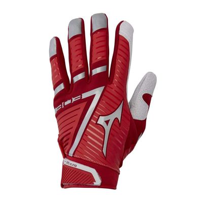 Mizuno B-303 Youth Baseball Batting Glove, Red-Cardinal, Large