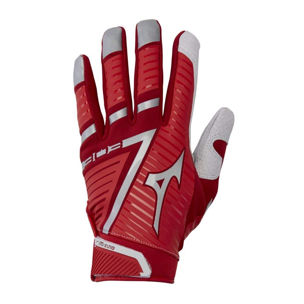 Mizuno B-303 Youth Baseball Batting Glove, Red-Cardinal, Large