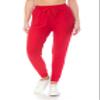 Leggings Depot Womens Relaxed fit Jogger Pants - Track Cuff Sweatpants with Pockets, Red, X-Large view 2