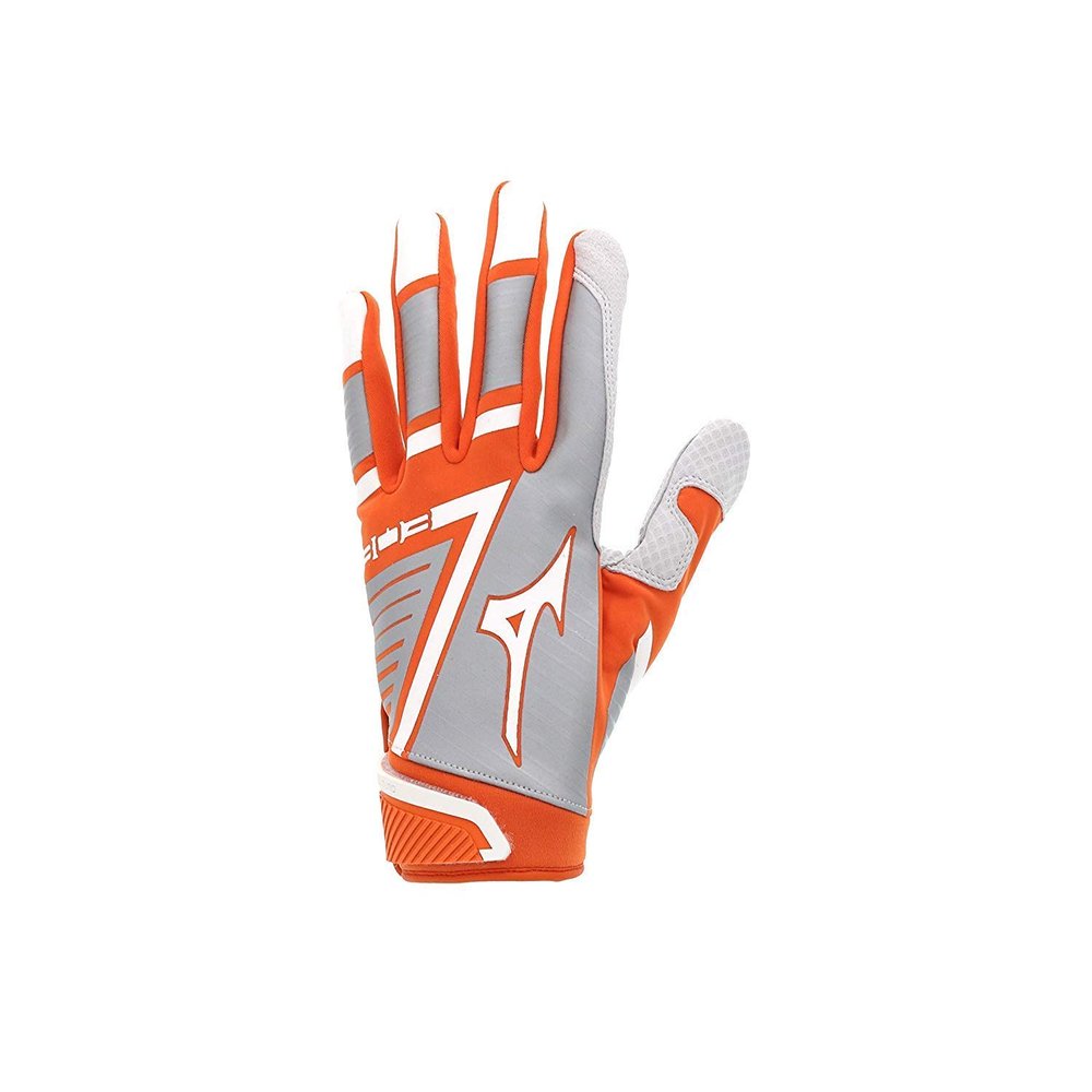 Mizuno B-303 Adult Baseball Batting Glove, Orange-White, XX-Large