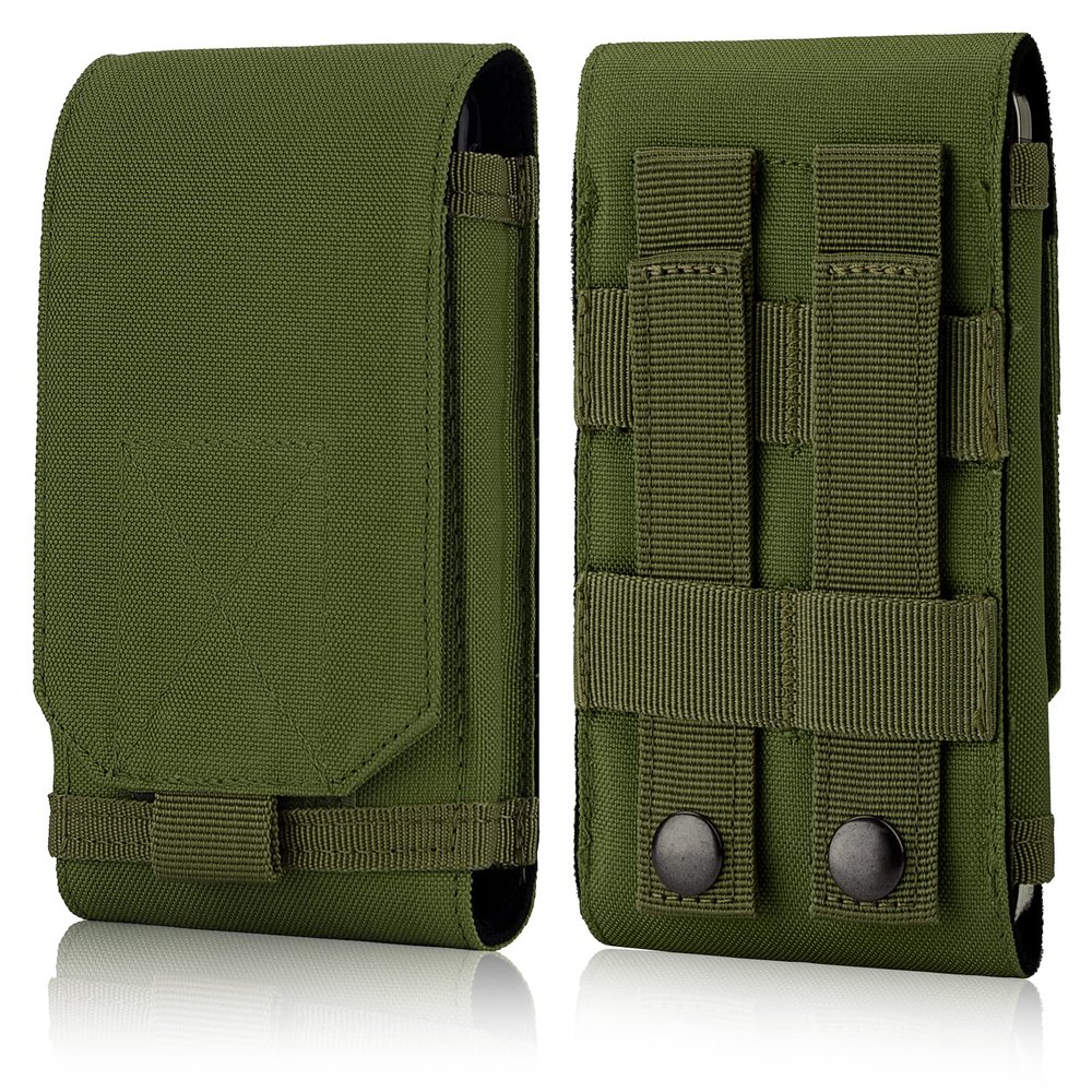 IronSeals Tactical Molle Phone Holster Pouch, Universal Belt Waist Bag for iPhone 17 Pro Max/17 Pro/17/16 Pro Max/15 Pro Max/14 Pro Max/13/12, Samsung S25 Ultra/S24/S23, Size L