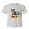 Cat Flying a Rainbow Burger T-Shirt Funny Astronaut Kitten Space Mens Tee Shirt Ash Gray XX-Large view 1